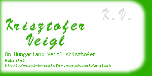 krisztofer veigl business card